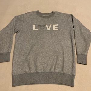 Michael Kors gray love sweatshirt - small